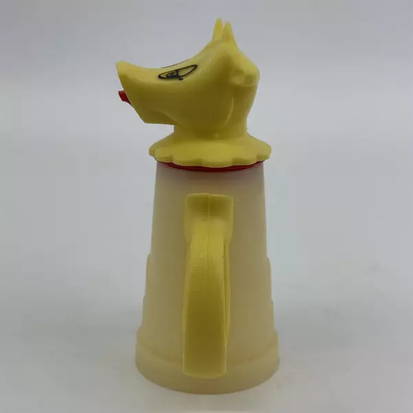Vintage Whirley Industries Inc Yellow Plastic Moo Cow Creamer 