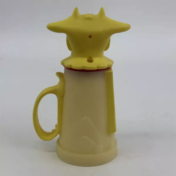 Vintage Whirley Industries Inc Yellow Plastic Moo Cow Creamer 