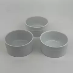 3 White Home Trends Canopy Ceramic Ramekins 4 Inch