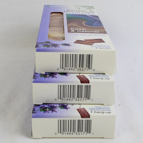 Cedar Fresh Lot of 1 Block (4) and 2 Hang-Ups, New