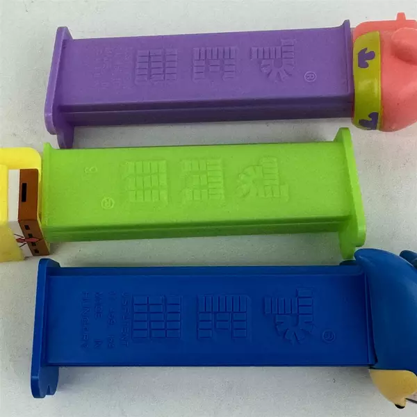 3 Pez Dispensers Sonic Sponge Bob Patrick Made In China And Hungary