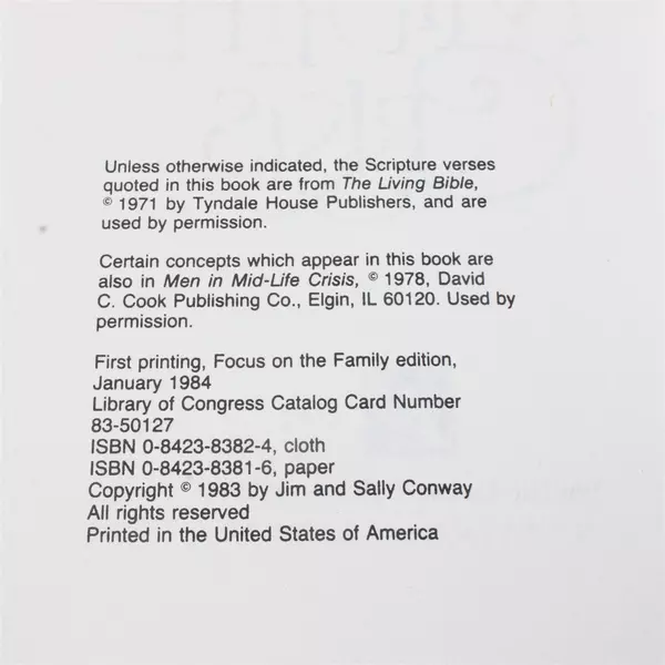 Women in Mid-Life Crisis by Jim & Sally Conway Paperback Former Library Book