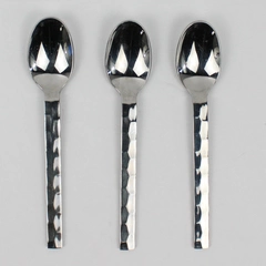 Lot of 3 Cambridge Silver Teaspoons 18/10 Stainless CBS123 Pattern Hammered 6.75