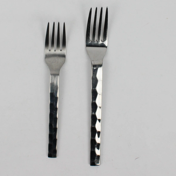 Lot of 3 Cambridge Silver 18/10 Stainless Forks CBS123 Hammered 1 Dinner 2 Salad