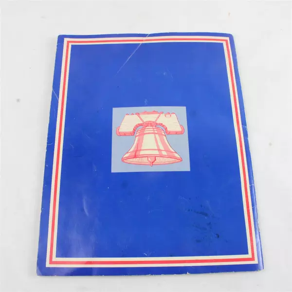 Liberty Bell United States Stamp Album Binder w/ 87 Stamps Vintage Collectible