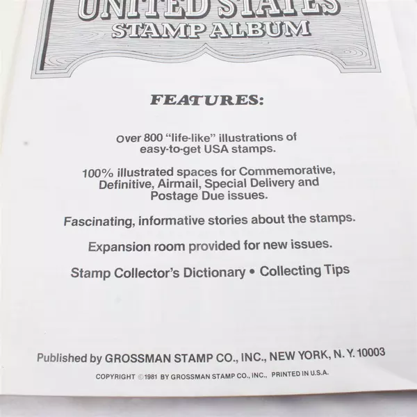 Liberty Bell United States Stamp Album Binder w/ 87 Stamps Vintage Collectible