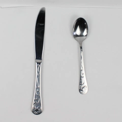 Lot of 2 Cambridge Silver CBS160 Pattern 1 Dinner Knife 1 Teaspoon SS Very Rare