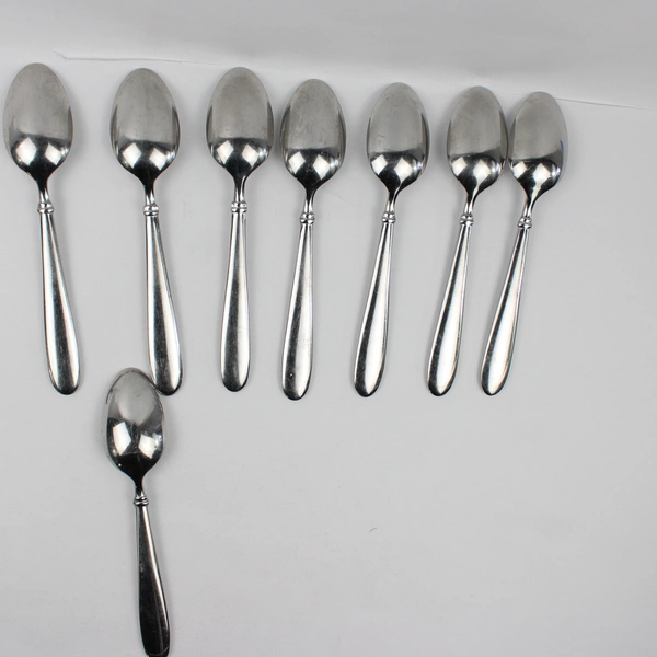 Lot of 8 Cambridge Silver Oval Soup Spoons CBS88 Pattern 18/10 SS 8" Very Rare