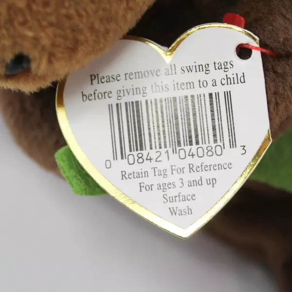 TY Beanie Babies Seaweed 1995 Brown Otter With Ear Tag Error 1996 Plush Doll Toy