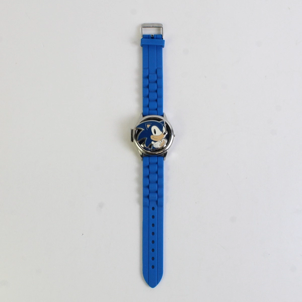 Sega Sonic the Hedgehog Top Spinner Flip Digital Rubber Watch Needs Battery