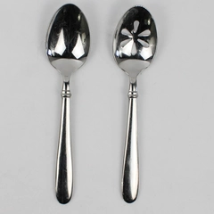 Cambridge Silver CBS88 Pattern 2 Serving Spoons (1 Pierced) 18/10 SS Very Rare