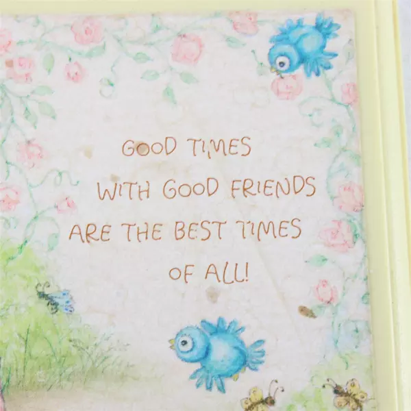 Vintage Hallmark Wooden Wall Plaque "Good Friends" 4.5x3.25