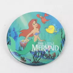 Walt Disney The Little Mermaid Promo Pinback Button Ariel & Flounder 3"