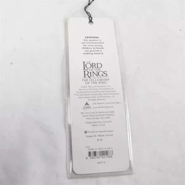 Vintage 2001 Lord of the Rings Plastic Bookmark 8.75in Collectible