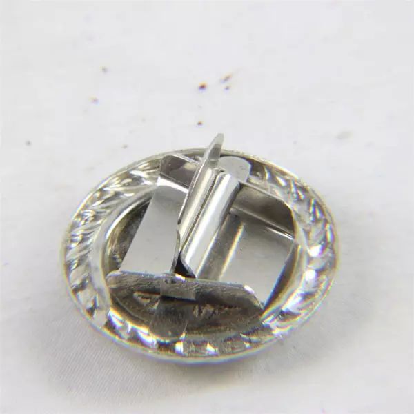 Silver Bolo Tie Medallion Scrollwork 1.25" Round