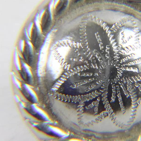 Silver Bolo Tie Medallion Scrollwork 1.25" Round