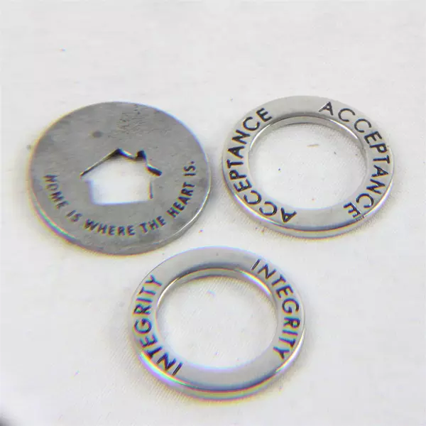 Set of 3 Positive Affirmation Tokens Daily Reminder Inspirational Pocket Size