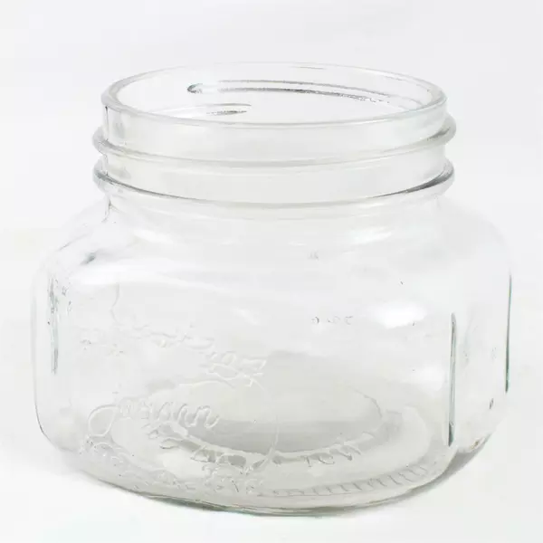 Jardin Clear Glass Jar 3.5" High Small Storage Decor No Lid