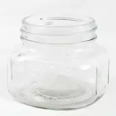 Jardin Clear Glass Jar 3.5" High Small Storage Decor No Lid