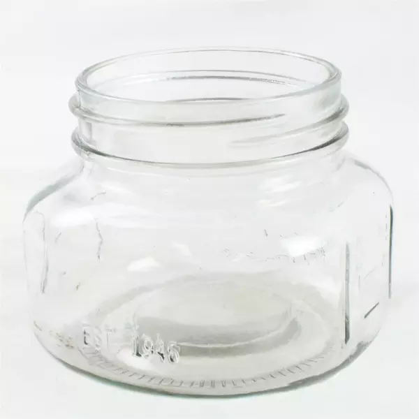 Jardin Clear Glass Jar 3.5" High Small Storage Decor No Lid