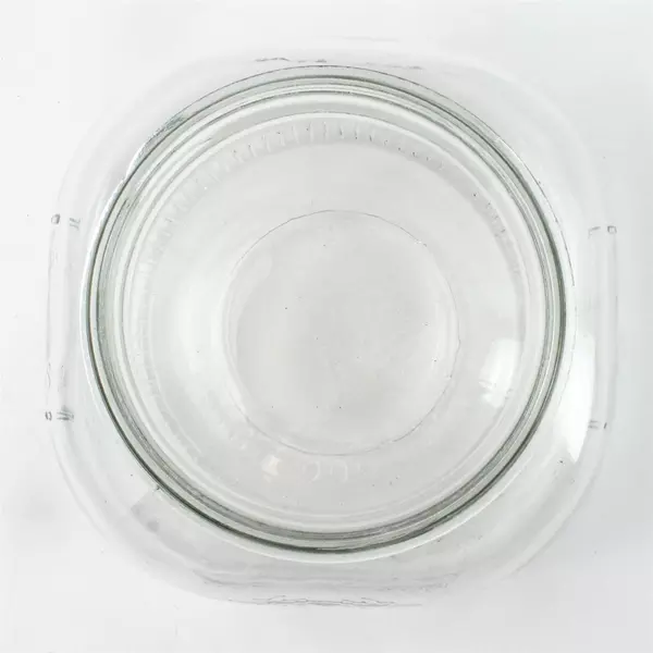 Jardin Clear Glass Jar 3.5" High Small Storage Decor No Lid