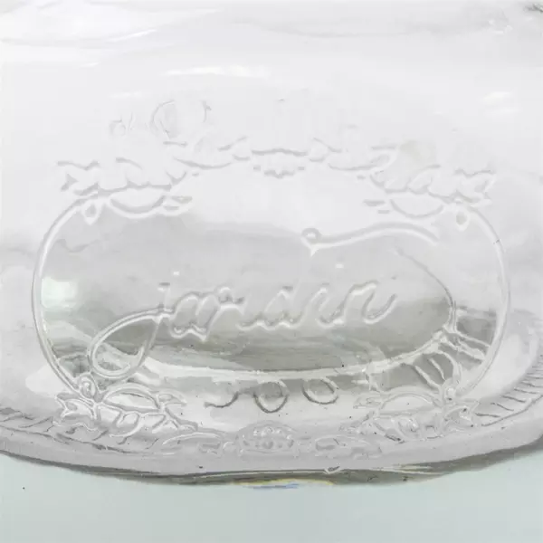 Jardin Clear Glass Jar 3.5" High Small Storage Decor No Lid
