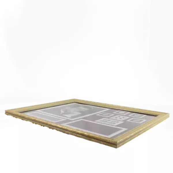 JFK Collage w/ 1964 90% Silver Half Dollar & Bicentennial Coin/Stamps