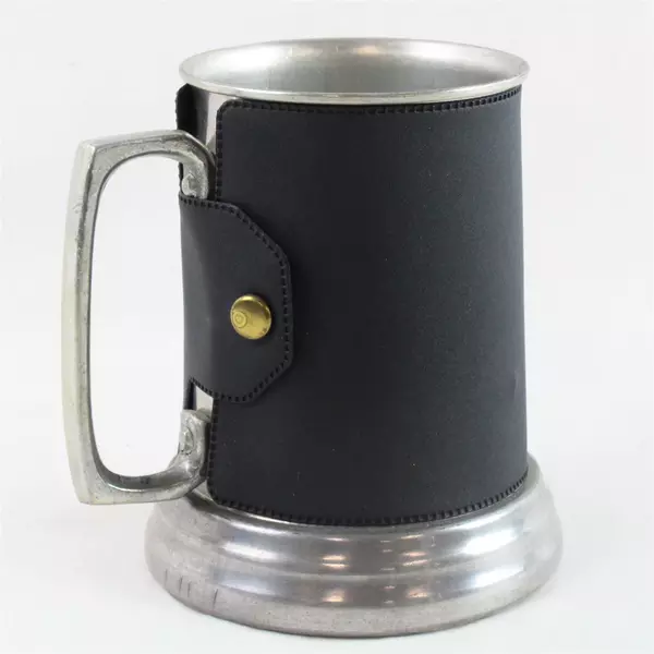 Burnished Aluminum Pencil Caddy 5.5" Desk Organizer Modern