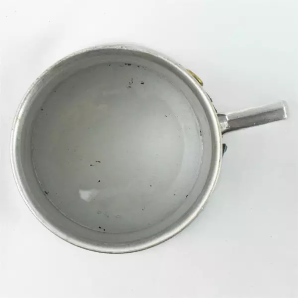 Burnished Aluminum Pencil Caddy 5.5" Desk Organizer Modern