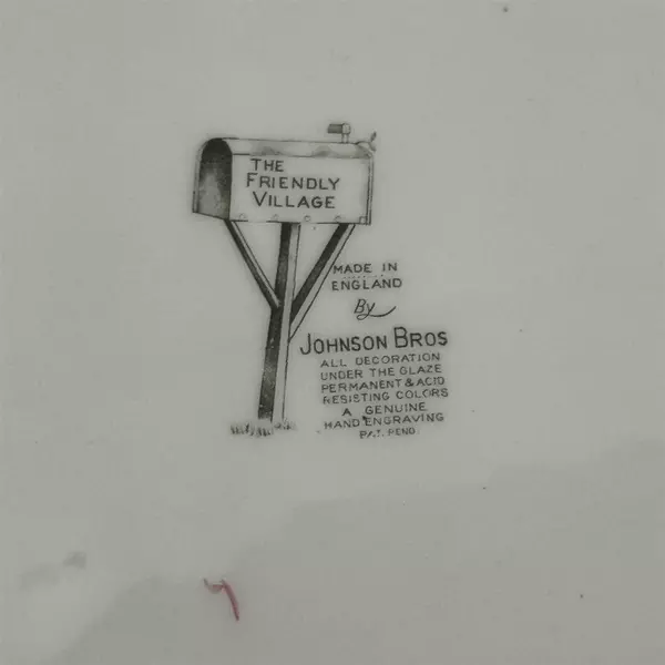 VTG Johnson Brothers The Friendly Village Village Scene Turkey Platter 20" 