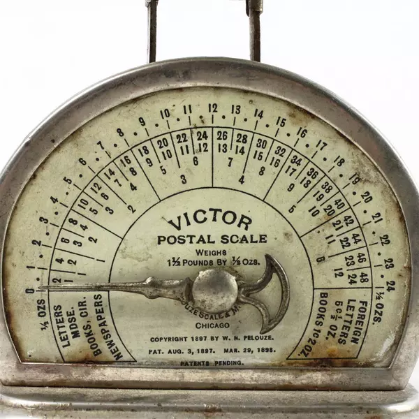 Antique Victor Postal Scale 1897 Patent Pelouze Scale & Mfg Co Chicago