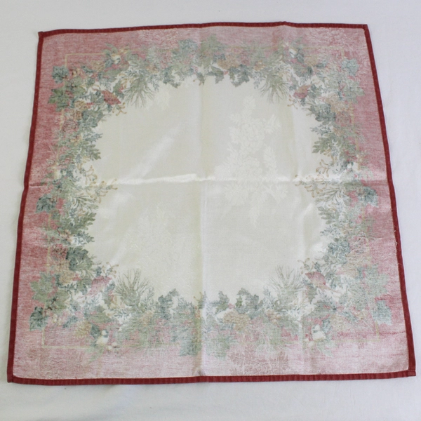 Set of 14 Vintage Christmas Cloth 19" Square Napkins DIY Upcycling FLAWED