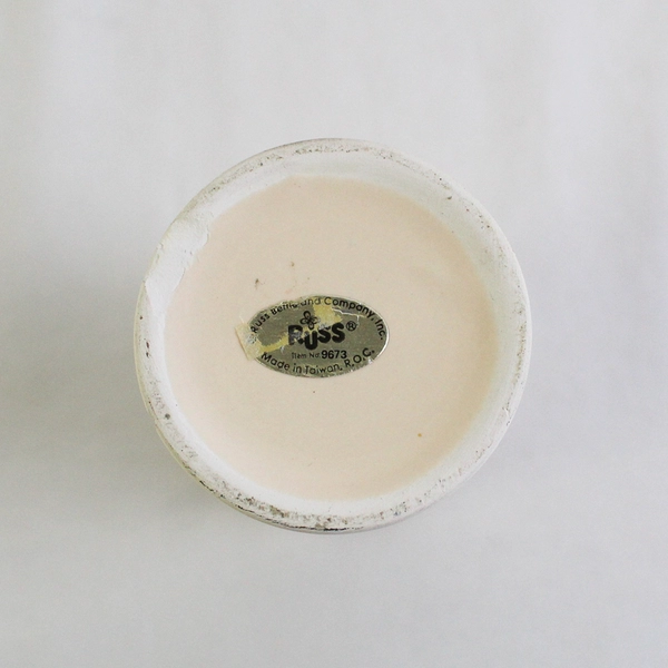 Vintage Russ Ceramic Bud Vase 6 Inches Country Heart Rose Taiwan 9673