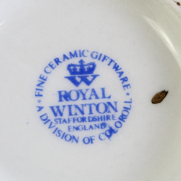 Royal Winton Staffordshire 6.5" Ceramic Vase Pink Floral Gold Trim England