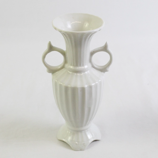 Lot of 2 White Bud Vases Chintz Floral Style Victorian Elegant