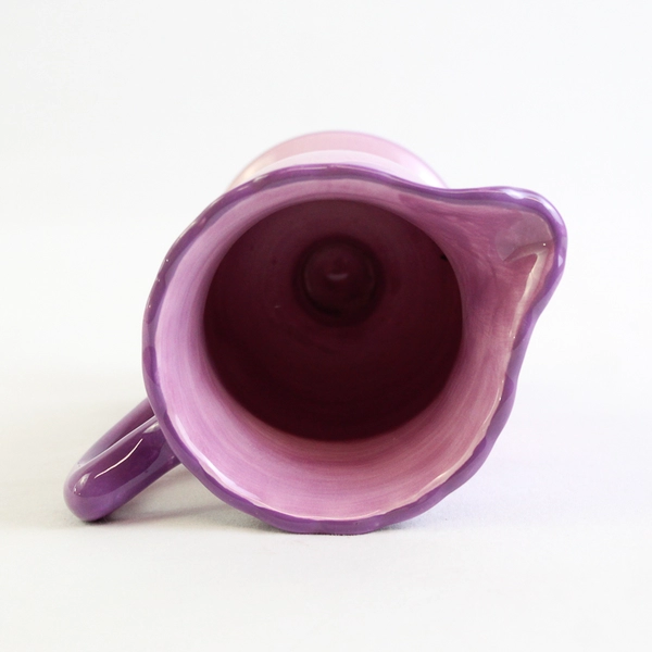 Kristy Landolt Design Hausenware Ceramic Creamer Lavender Purple Dots Floral