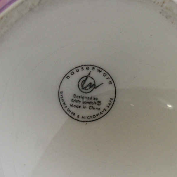 Kristy Landolt Design Hausenware Ceramic Creamer Lavender Purple Dots Floral