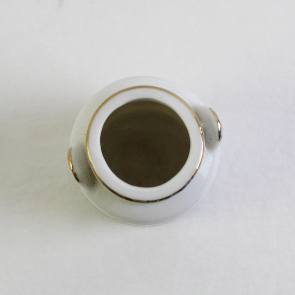 Vintage Enesco Ceramic June Rose Loving Milk Can Toothpick Holders