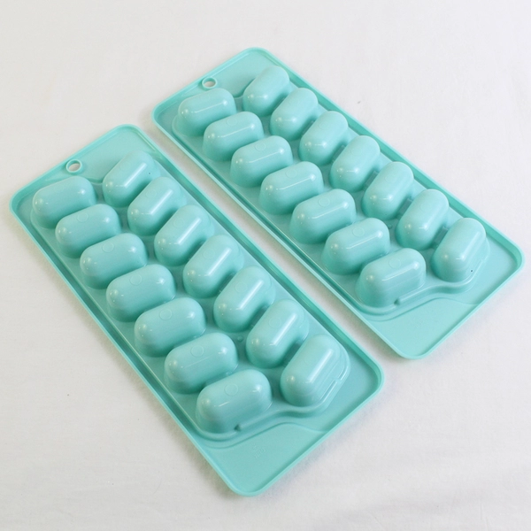 Lot of 2 Good Cook Aqua Ice Cube Trays Easy Release Reusable
