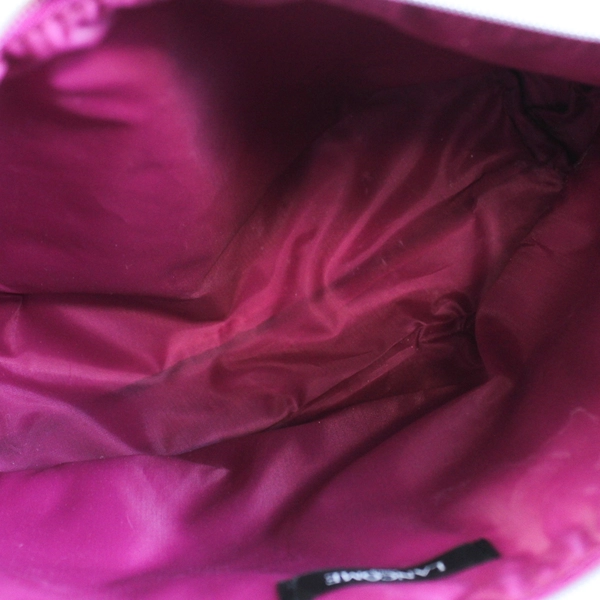 Lancome Paris Metallic Pink Makeup Bag Case with Zipper Travel Toiletry 11" X 7"