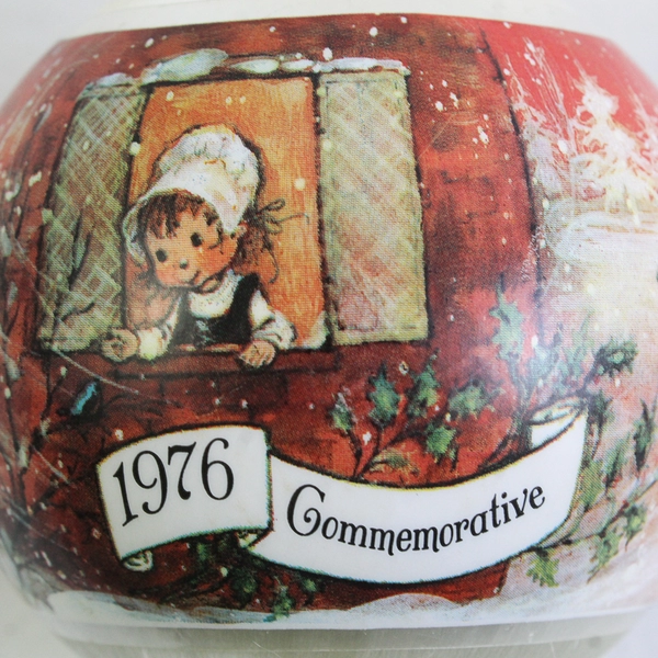 Hallmark 1976 Commemorative Satin Christmas Ornament by Mary Hamilton