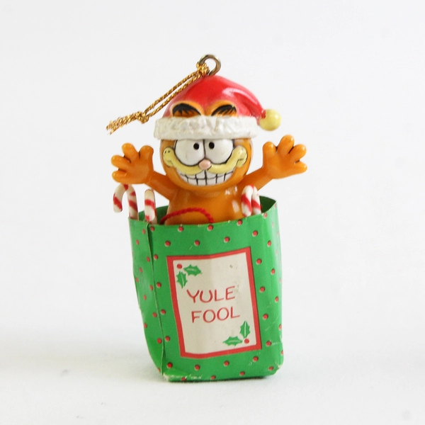 Lot of 3 Vintage Garfield Christmas Ornaments 1978 1981