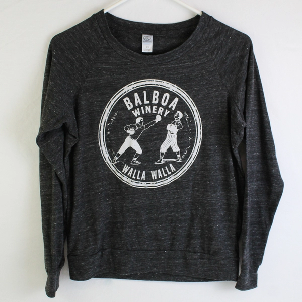 Alternative "Balboa Winery" Printed Gray Long Sleeve Sweater Women's Size XS