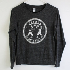 Alternative "Balboa Winery" Printed Gray Long Sleeve Sweater Women's Size XS