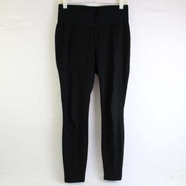 Weekends By Chico's Solid Black Slim Fit Elastic Pants Women's Size 0