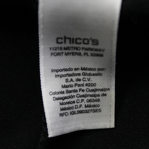 Weekends By Chico's Solid Black Slim Fit Elastic Pants Women's Size 0
