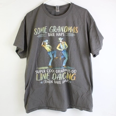 Gildan 'Cool Grandmas Go Line Dancing Then Nap' Short Sleeve T-Shirt Women's XL