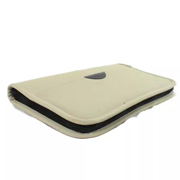 CD Projects Zippered 48-Disc CD Case Taupe Zipper Storage Travel 12x7x2"