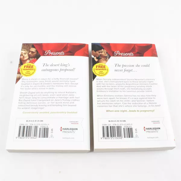 2 Harlequin Romance Novels Boss's Nine Month Negotiation & Sheikh's Bought Wife