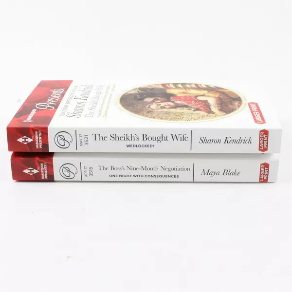2 Harlequin Romance Novels Boss's Nine Month Negotiation & Sheikh's Bought Wife